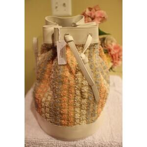 NWT Donatienne Jamie Leather Bucket Bag purse (pu500